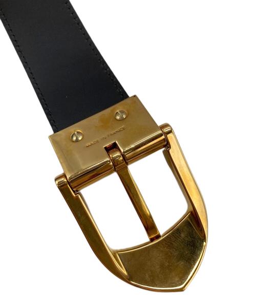LOUIS VUITTON（ルイ ヴィトン）LOUIS VUITTON (ルイ ヴィトン) サンチュールクラシックベルト ブラック×ゴールド サイズ:38/35の古着・服飾アイテム