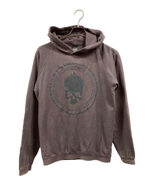 NUMBER (N)INE（ナンバーナイン）NUMBER (N)INE (ナンバーナイン) 穴開きスカルパーカー パープル サイズ:3の古着・服飾アイテム