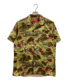 SUPREME（シュプリーム）の古着「オープンカラーシャツ」｜グリーン×ブラウン