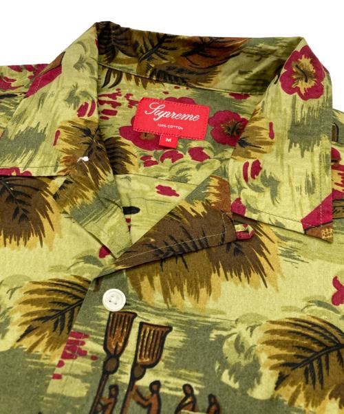 SUPREME（シュプリーム）Supreme (シュプリーム) オープンカラーシャツ グリーン×ブラウン サイズ:Ｍの古着・服飾アイテム