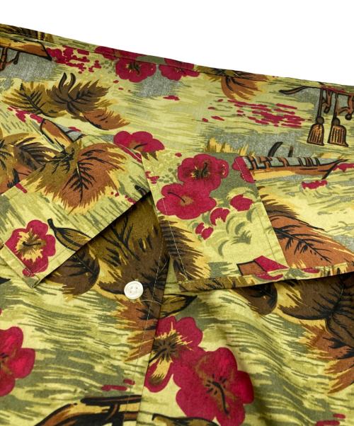 SUPREME（シュプリーム）Supreme (シュプリーム) オープンカラーシャツ グリーン×ブラウン サイズ:Ｍの古着・服飾アイテム