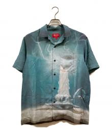 SUPREME（シュプリーム）の古着「キャンドル柄オープンカラーレーヨンシャツ」｜ブルー