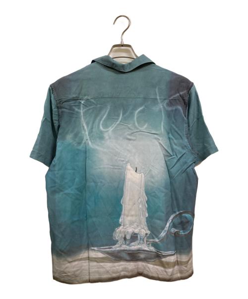 SUPREME（シュプリーム）Supreme (シュプリーム) キャンドル柄オープンカラーレーヨンシャツ ブルー サイズ:Sの古着・服飾アイテム