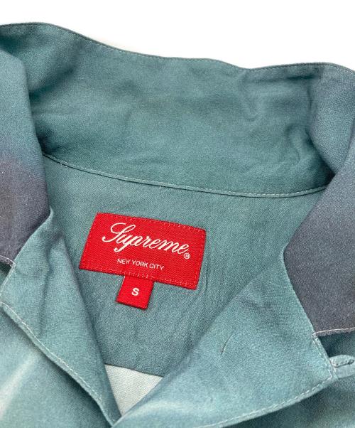 SUPREME（シュプリーム）Supreme (シュプリーム) キャンドル柄オープンカラーレーヨンシャツ ブルー サイズ:Sの古着・服飾アイテム