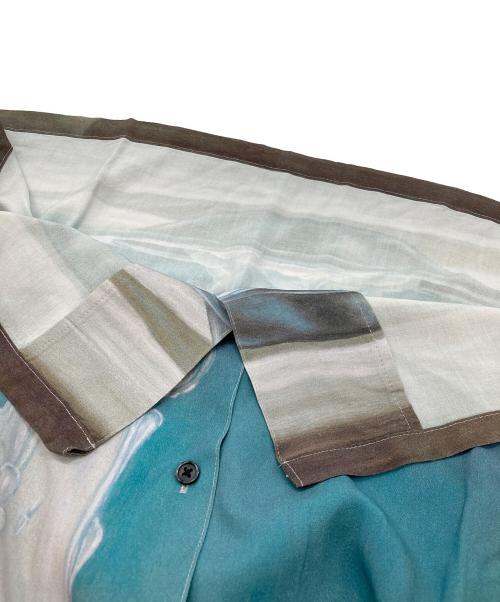 SUPREME（シュプリーム）Supreme (シュプリーム) キャンドル柄オープンカラーレーヨンシャツ ブルー サイズ:Sの古着・服飾アイテム