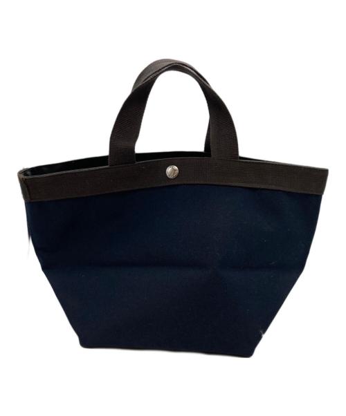 Herve Chapelier（エルベシャプリエ）Herve Chapelier (エルベシャプリエ) 舟形トートバッグバッグ ブラウン×ネイビーの古着・服飾アイテム