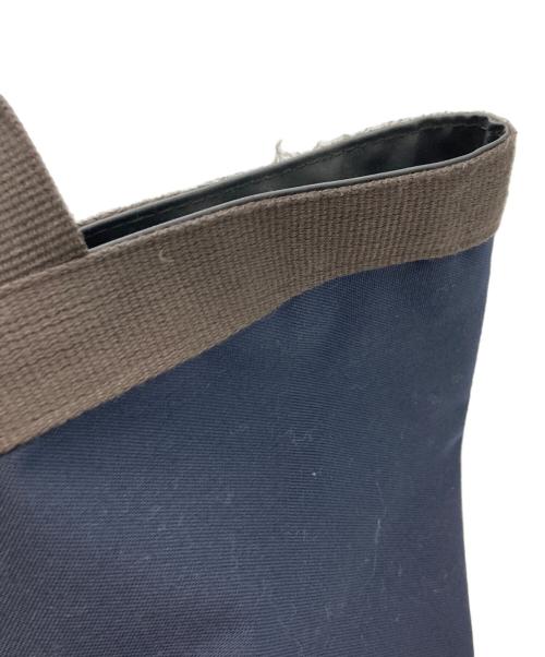 Herve Chapelier（エルベシャプリエ）Herve Chapelier (エルベシャプリエ) 舟形トートバッグバッグ ブラウン×ネイビーの古着・服飾アイテム