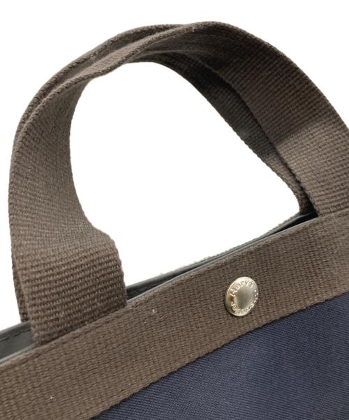 Herve Chapelier（エルベシャプリエ）Herve Chapelier (エルベシャプリエ) 舟形トートバッグバッグ ブラウン×ネイビーの古着・服飾アイテム