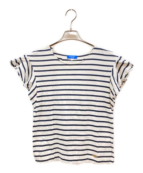 BLUE LABEL CRESTBRIDGE（ブルーレーベルクレストブリッジ）BLUE LABEL CRESTBRIDGE (ブルーレーベルクレストブリッジ) ボーダーカットソー ホワイト×ネイビー サイズ:Ｍの古着・服飾アイテム