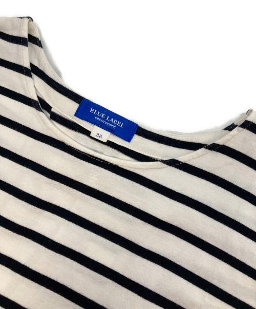 BLUE LABEL CRESTBRIDGE（ブルーレーベルクレストブリッジ）BLUE LABEL CRESTBRIDGE (ブルーレーベルクレストブリッジ) ボーダーカットソー ホワイト×ネイビー サイズ:Ｍの古着・服飾アイテム