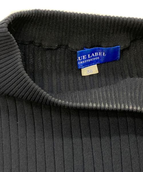 BLUE LABEL CRESTBRIDGE（ブルーレーベルクレストブリッジ）BLUE LABEL CRESTBRIDGE (ブルーレーベルクレストブリッジ) ニットドッキングワンピース ネイビー サイズ:Mの古着・服飾アイテム