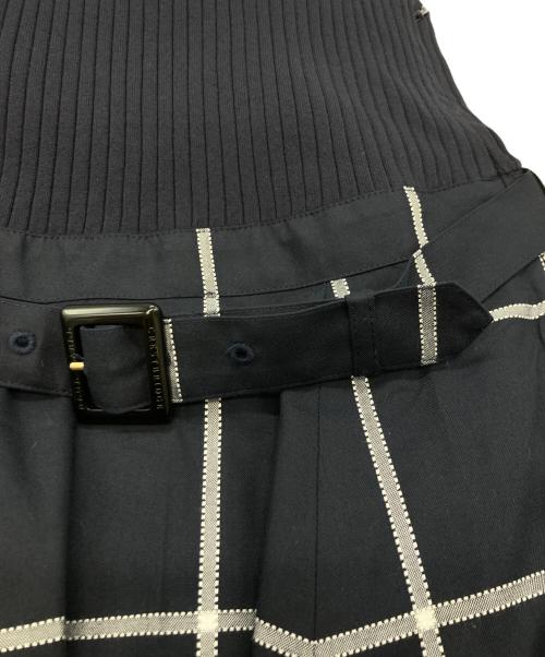 BLUE LABEL CRESTBRIDGE（ブルーレーベルクレストブリッジ）BLUE LABEL CRESTBRIDGE (ブルーレーベルクレストブリッジ) ニットドッキングワンピース ネイビー サイズ:Mの古着・服飾アイテム