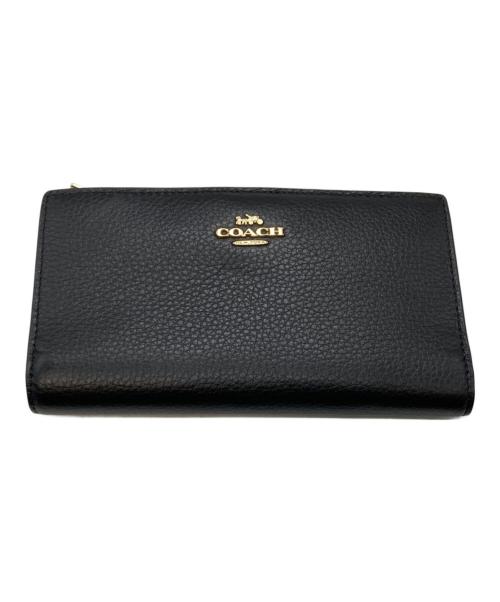 COACH（コーチ）COACH (コーチ) スリム ジップ ウォレット ブラックの古着・服飾アイテム