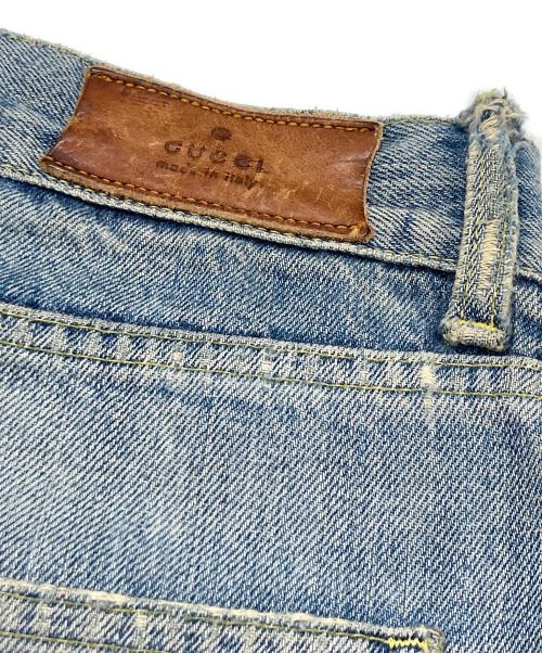 GUCCI（グッチ）GUCCI (グッチ) ヴィンテージ加工デニムパンツ インディゴ サイズ:50の古着・服飾アイテム