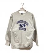 Championチャンピオン）の古着「90’ｓ刺繍タグリバースウィーブスウェット」｜グレー