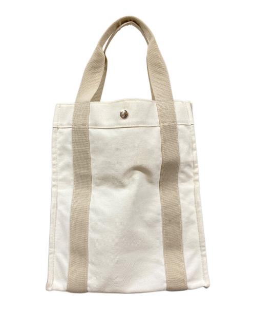 HERMES（エルメス）HERMES (エルメス) キャンバストートバッグ ホワイトの古着・服飾アイテム
