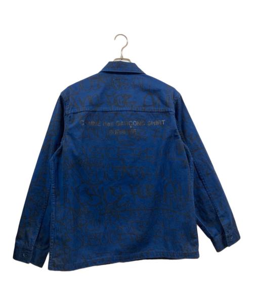 COMME des GARCONS SHIRT（コムデギャルソンシャツ）COMME des GARCONS SHIRT (コムデギャルソンシャツ) SUPREME (シュプリーム) 18AW Painted Canvas Chore Coat ネイビー サイズ:Mの古着・服飾アイテム