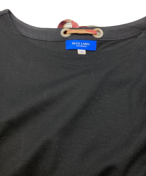 BLUE LABEL CRESTBRIDGE（ブルーレーベルクレストブリッジ）BLUE LABEL CRESTBRIDGE (ブルーレーベルクレストブリッジ) アモーレポンチワンピース ブラック サイズ:38の古着・服飾アイテム