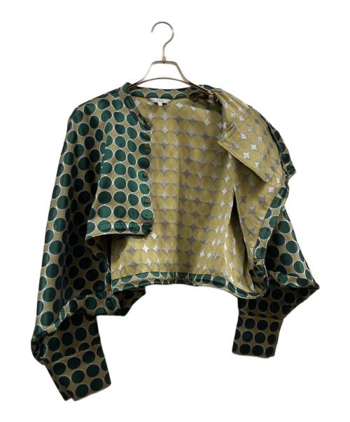 UN3D.（アンスリード）UN3D. (アンスリード) JACQUARD SH BZ グリーン サイズ:FREEの古着・服飾アイテム