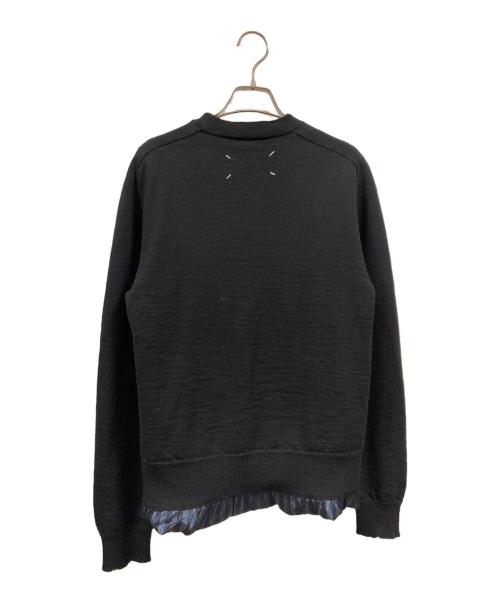Maison Margiela（メゾンマルジェラ）Maison Margiela (メゾンマルジェラ) ダメージ加工クルーネックニット ブラック サイズ:XSの古着・服飾アイテム