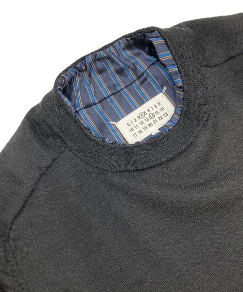 Maison Margiela（メゾンマルジェラ）Maison Margiela (メゾンマルジェラ) ダメージ加工クルーネックニット ブラック サイズ:XSの古着・服飾アイテム