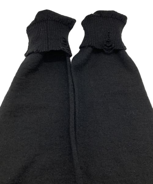 Maison Margiela（メゾンマルジェラ）Maison Margiela (メゾンマルジェラ) ダメージ加工クルーネックニット ブラック サイズ:XSの古着・服飾アイテム
