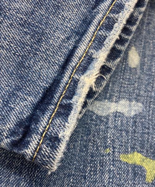 POLO RALPH LAUREN（ポロ・ラルフローレン）POLO RALPH LAUREN (ポロ・ラルフローレン) ボタンフライペイントデニムパンツ インディゴ サイズ:29/30の古着・服飾アイテム