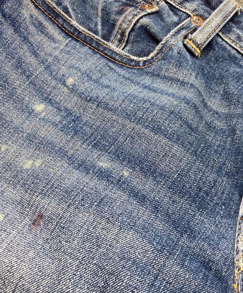 POLO RALPH LAUREN（ポロ・ラルフローレン）POLO RALPH LAUREN (ポロ・ラルフローレン) ボタンフライペイントデニムパンツ インディゴ サイズ:29/30の古着・服飾アイテム