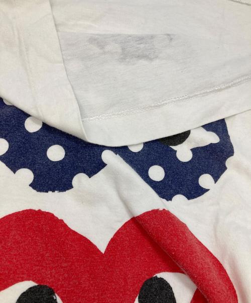 PLAY COMME des GARCONS（プレイコムデギャルソン）PLAY COMME des GARCONS (プレイコムデギャルソン) ダブルハートTシャツ ホワイト サイズ:Mの古着・服飾アイテム