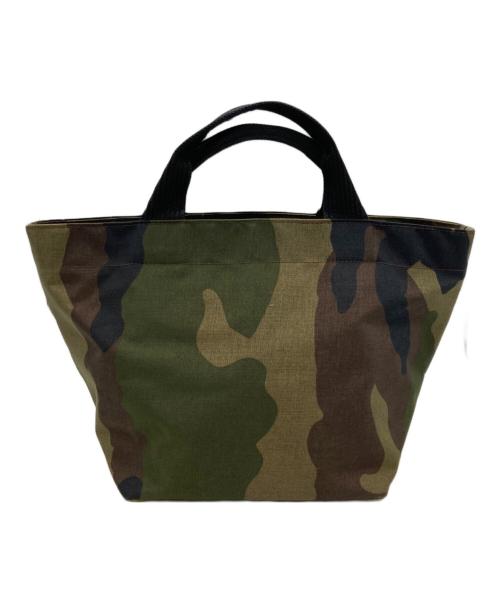 Herve Chapelier（エルベシャプリエ）Herve Chapelier (エルベシャプリエ) カモフラージュ柄ナイロン舟型トート グリーンの古着・服飾アイテム