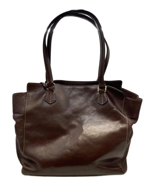 BOLDRINI SELLERIA（ボルドリーニ セレリア）BOLDRINI SELLERIA (ボルドリーニ セレリア) レザートートバッグ ブラウンの古着・服飾アイテム