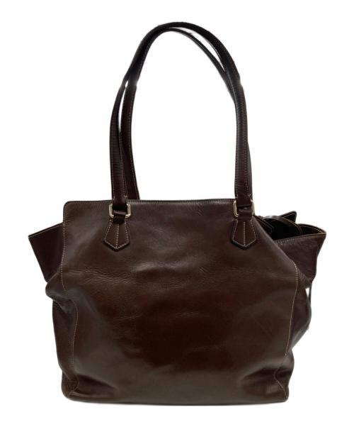 BOLDRINI SELLERIA（ボルドリーニ セレリア）BOLDRINI SELLERIA (ボルドリーニ セレリア) レザートートバッグ ブラウンの古着・服飾アイテム