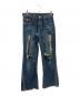 TRUE RELIGION（トゥルー レリジョン）の古着「ダメージ加工フレアデニムパンツ」｜インディゴ