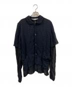 COMME des GARCONSコムデギャルソン）の古着「レイヤードジャケット」｜ブラック×ブルー