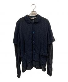 COMME des GARCONS（コムデギャルソン）の古着「レイヤードジャケット」｜ブラック×ブルー