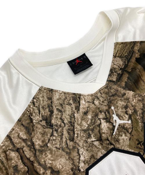 JORDAN（ジョーダン）JORDAN (ジョーダン) ブルックリン リアルツリー ホッケージャージー カーキ×ホワイト サイズ:Mの古着・服飾アイテム
