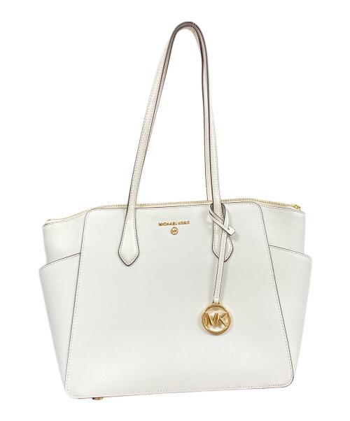 MICHAEL KORS（マイケル・コース）MICHAEL KORS (マイケル・コース) トートバッグ ホワイトの古着・服飾アイテム