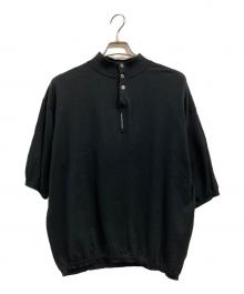 the nerdys（ザナーディーズ）の古着「Organic Cotton Stand collar Polo Shirt」｜ブラック