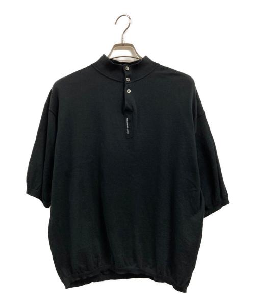 the nerdys（ザナーディーズ）THE NERDYS (ザナーディーズ) Organic Cotton Stand collar Polo Shirt ブラック サイズ:Mの古着・服飾アイテム