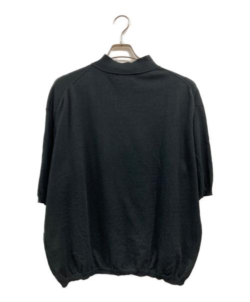 the nerdys（ザナーディーズ）THE NERDYS (ザナーディーズ) Organic Cotton Stand collar Polo Shirt ブラック サイズ:Mの古着・服飾アイテム