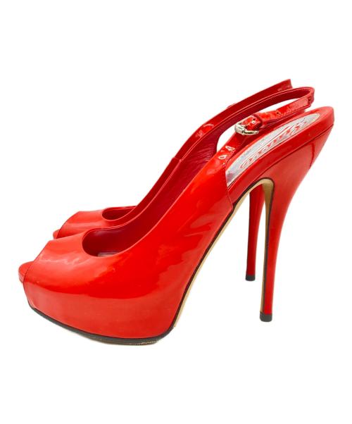 GUCCI（グッチ）GUCCI (グッチ) ヒールサンダル オレンジ サイズ:37 1/2の古着・服飾アイテム