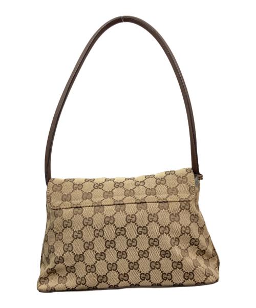 GUCCI（グッチ）GUCCI (グッチ) GGキャンパスハンドバッグ ブラウンの古着・服飾アイテム