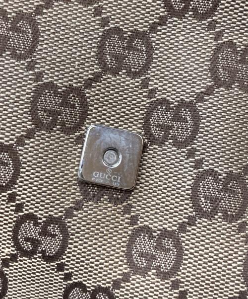 GUCCI（グッチ）GUCCI (グッチ) GGキャンパスハンドバッグ ブラウンの古着・服飾アイテム
