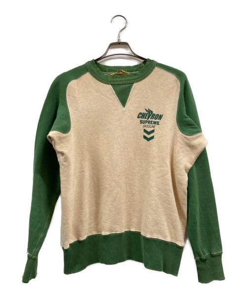 CUSHMAN（クッシュマン）CUSHMAN (クッシュマン) プリントスウェット グリーン サイズ:Lの古着・服飾アイテム