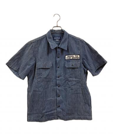 IRON HEART アイアンハート　ヒッコリー　ストライプ　半袖シャツ　ＸＬ 中古・古着通販】IRON HEART (アイアンハート) ヒッコリーワーク半袖