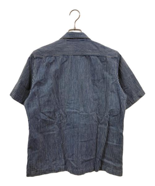 IRON HEART（アイアンハート）IRON HEART (アイアンハート) ヒッコリーワーク半袖シャツ ネイビー サイズ:Sの古着・服飾アイテム