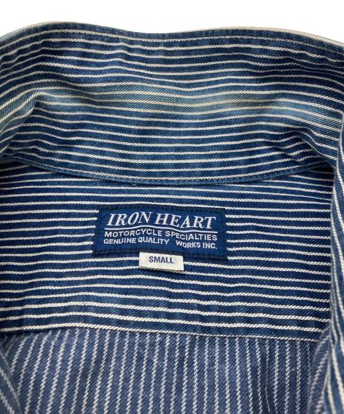 IRON HEART（アイアンハート）IRON HEART (アイアンハート) ヒッコリーワーク半袖シャツ ネイビー サイズ:Sの古着・服飾アイテム