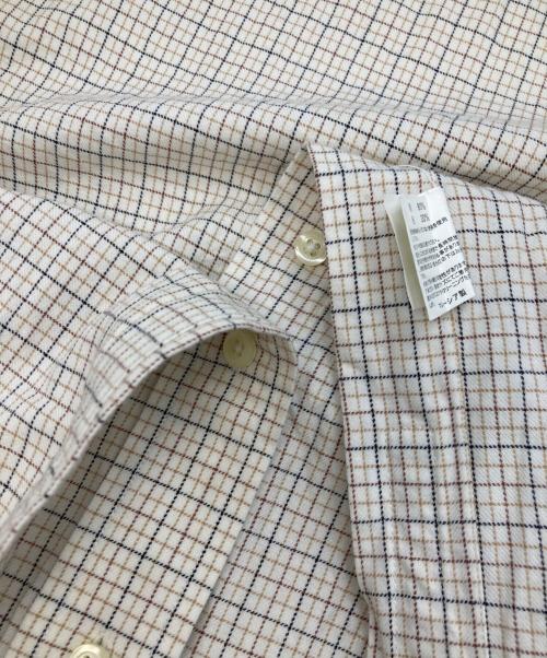 BROOKS BROTHERS（ブルックスブラザーズ）BROOKS BROTHERS (ブルックスブラザーズ) ボタンダウンチェックシャツ ベージュ サイズ:16-31の古着・服飾アイテム