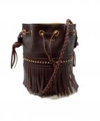 J&M DAVIDSONジェイ＆エム デヴィッドソン）の古着「フリンジ巾着ポーチ」｜ブラウン