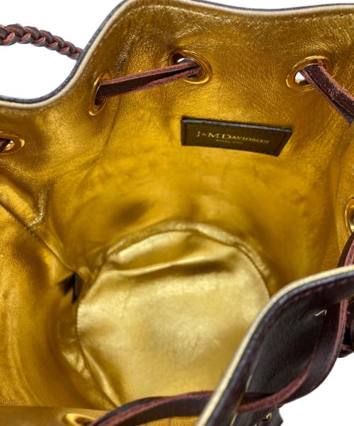 J&M DAVIDSON（ジェイ＆エム デヴィッドソン）J&M DAVIDSON (ジェイ＆エム デヴィッドソン) フリンジ巾着ポーチ ブラウンの古着・服飾アイテム